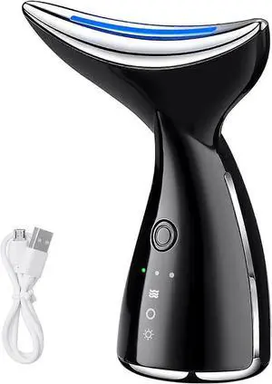 Ecocleanpath Skin Rejuvenation Face & Neck Massager with EMS, Heat & LED Light Therapy - 3 Modes for Anti-Wrinkle Lifting