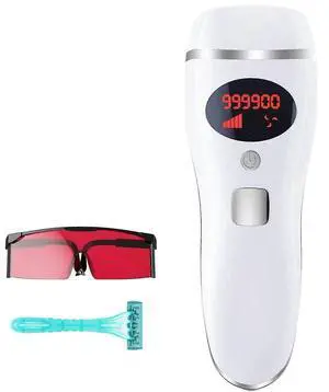 Ecocleanpath White IPL Laser Hair Removal Device, 999,999 Flashes for Women & Men, At-Home Use