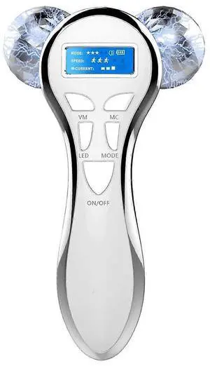 Ecocleanpath 4D Microcurrent Face Massager Roller, Electric Rechargeable Lift for Face, Arms, Legs - White Ecocleanpath 4D Microcurrent Face Massager Roller, Electric Rechargeable Lift for Face, Arms, Legs - White