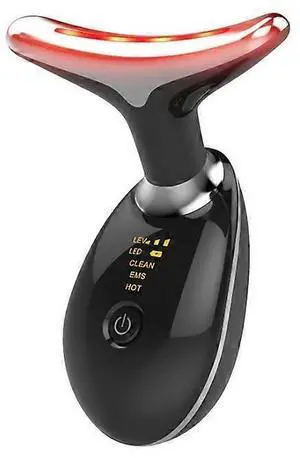 Ecocleanpath Dolphin 7-in-1 Facial & Neck Massager with Heat & LED Lights, Black Ecocleanpath Dolphin 7-in-1 Facial & Neck Massager with Heat & LED Lights, Black