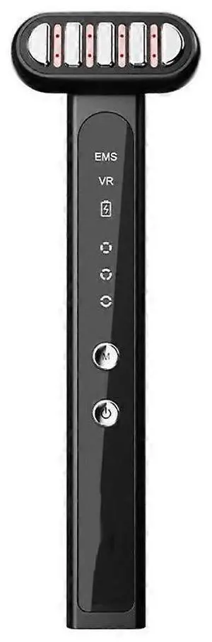 Ecocleanpath 4-in-1 Red Light Therapy Wand & Massager for Wrinkles, Dark Spots - Black | At-Home Facial