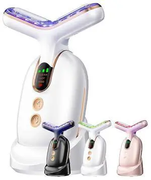 Ecocleanpath White Face & Neck Massager - 3 Mode Lifting & Shaping Tool for Home Skincare Ecocleanpath White Face & Neck Massager - 3 Mode Lifting & Shaping Tool for Home Skincare