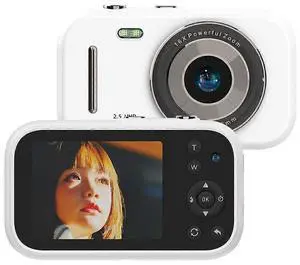 Ecocleanpath Kids Digital Camera 2.5K UHD 1080P with 64GB Card, 16x Zoom Anti-Shake, Portable for Boys & Girls (White) Ecocleanpath Kids Digital Camera 2.5K UHD 1080P with 64GB Card, 16x Zoom Anti-Shake, Portable for Boys & Girls (White)