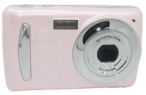 Ecocleanpath 16MP Retro Digital Camera, Compact Pink CCD Camera with 2.4" LCD for Teens & Adults