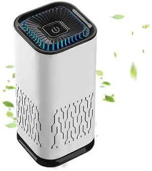 Ecocleanpath Portable Mini Pet Air Purifier for Home Pee Smell & Waste, Whisper Silent Odor Eliminator (White)