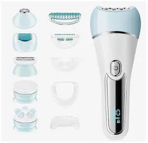 Ecocleanpath 2023 Rechargeable Electric Epilator & Groomer Set - 5-in-1 Hair Removal for Face & Body with IPX7 Waterproof Ecocleanpath 2023 Rechargeable Electric Epilator & Groomer Set - 5-in-1 Hair Removal for Face & Body with IPX7 Waterproof