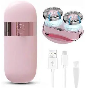 Ecocleanpath Portable Facial Hair Remover & Epilator for Women - Painless, LED Light, USB-C Rechargeable