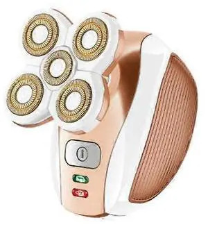 Ecocleanpath Beauty0824H38 Waterproof Painless Epilator - 5 Gold Heads, LED Light, Rechargeable