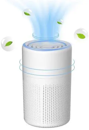 Ecocleanpath White H13 HEPA Air Purifier for Home & Bedroom, 24dB Ultra Quiet, Pet Odor Eliminator