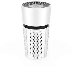 Ecocleanpath Mini Desktop HEPA Air Purifier for Bedroom, Car & Office - 4-Stage Filtration, 3 Modes, USB Portable, White