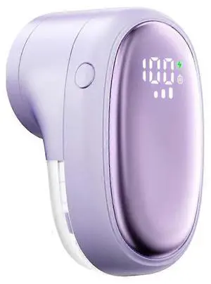 Ecocleanpath Rechargeable Fabric Shaver 1200mAh, 3-Speed Lint Remover with LED Display (Purple)