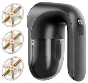 Ecocleanpath Smart Digital Fabric Shaver with Rechargeable Battery & Lint Remover for Clothes, Furniture (Black)