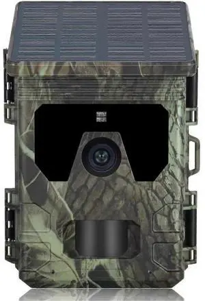 Ecocleanpath 4K 50MP Solar Trail Camera with Night Vision, 256GB SD Card Support, 0.05s Trigger (Green)