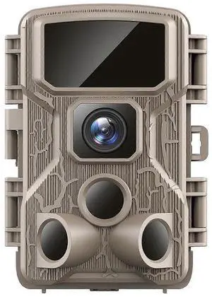 Ecocleanpath 4K WiFi Trail Camera with 64MP & 64GB Card, IP67 Waterproof, 130° Wide Angle, 0.1s Trigger (Brown)