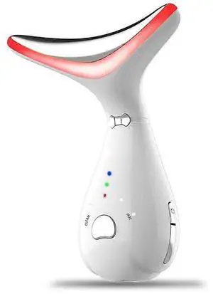 Ecocleanpath Wavy Chic White Facial Wand: Red Light Therapy for Face & Neck, Anti-Aging & Skin Rejuvenation