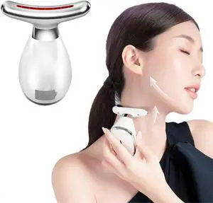 Ecocleanpath 2024 Red Light Therapy Face & Neck Device, 7-in-1 Lift with Thermal & Vibration for Firming Skin