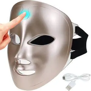 Ecocleanpath Cordless LED Face Mask Light Therapy, 7-Color Rechargeable Facial Skin Care Device for Anti-Aging & Acne Ecocleanpath Cordless LED Face Mask Light Therapy, 7-Color Rechargeable Facial Skin Care Device for Anti-Aging & Acne