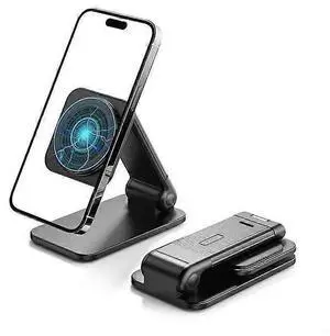 Ecocleanpath StandMe Mag Foldable Magnetic iPhone Stand | Height & Angle Adjustable | Compatible iPhone 15-12 Series