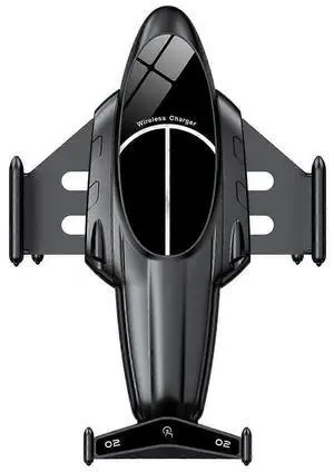 Ecocleanpath 15W Wireless Fast Charging Car Phone Holder - Smart Auto Open/Close, 360° Adjustable, Universal Fit (Black)