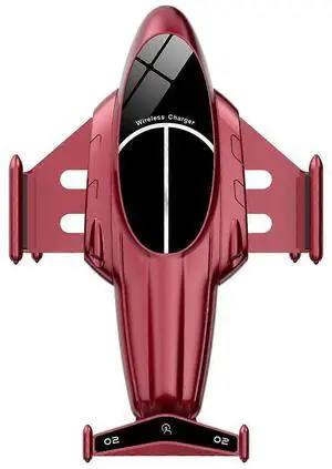 Ecocleanpath 15W Wireless Fast Charging Car Phone Holder - Smart Auto Open/Close, 360° Adjustable, Universal Fit (Red)