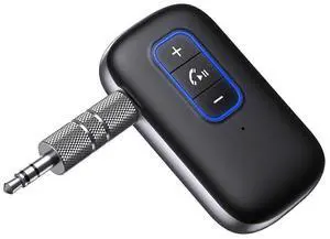 Ecocleanpath AUX Bluetooth 5.0 Car Adapter with Noise Canceling, 18H Playtime & Dual Connection