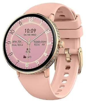 Ecocleanpath S76 Smartwatch Rose Gold - Bluetooth Calling, Health Monitor, 100+ Sports Modes
