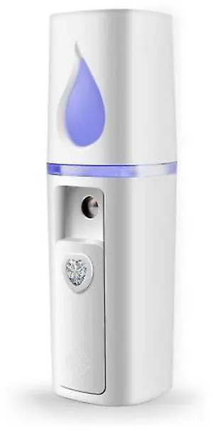 Ecocleanpath Portable Nano Facial Steamer with Visual Water Tank & Mirror for Hydration & Eyelash Care