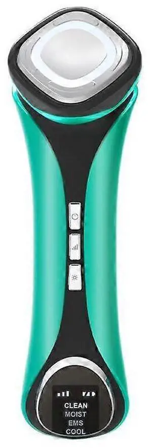 Ecocleanpath EMS LED Photon Skin Tightening Massager | Heating & Cooling Green Facial Device for Anti-Aging & Pore Minimizing
