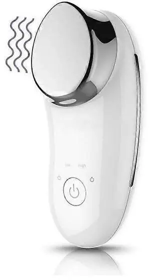 Ecocleanpath White Sonic Facial Massager - Ionic Deep Cleansing & Anti-Wrinkle Lifting Device