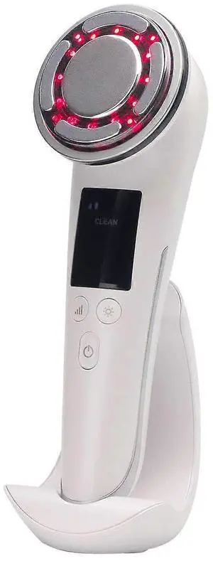 Ecocleanpath 3-in-1 Facial Massager with LED RF Light Therapy, Ultrasonic Vibration & EMS for Wrinkle Removal & Skin Tightening
