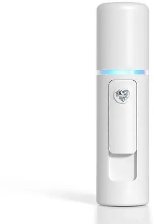 Ecocleanpath Portable Nano Facial Mister - 20ml USB Steamer for Hydration, Lash Extensions & Skin Care (White)