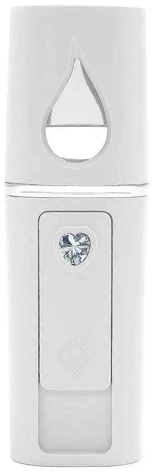 Ecocleanpath Portable Nano Facial Mister - 20ml USB Steamer for Hydration, Eyelash Extensions & Skin Care (White)