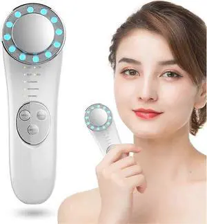 Ecocleanpath 7-in-1 Facial Massager & Lifting Machine with Galvanic, EMS, Red/Blue Light Therapy