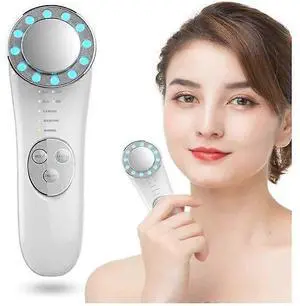 Ecocleanpath 7-in-1 Facial Massager & Lifting Machine with Galvanic, EMS, Red/Blue Light Therapy