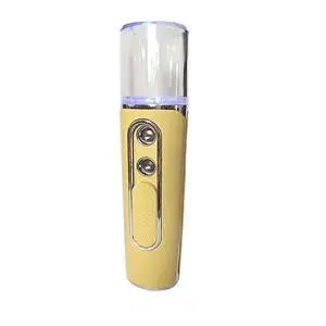 Ecocleanpath USB Rechargeable Nano Facial Sprayer, Cool Mist Steamer with Visible Water Tank, Yellow