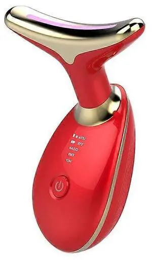 Ecocleanpath Red Pulse Facial RF Massager: Wrinkle Reduction & Skin Tightening with LED & Microcurrent