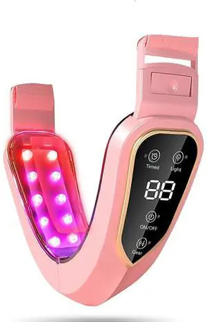 Ecocleanpath Pink V-Face Massager: Portable Facial Beauty Device for Lifting & Contouring