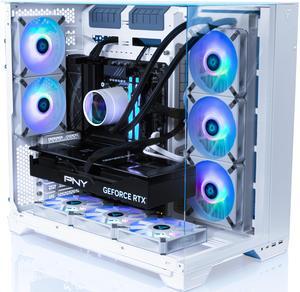 VRLA Tech GeForce RTX 5080 AMD Ryzen 7 9800X3D 32GB RGB 6000MHz DDR5 2TB NVMe 850W PSU Windows Gaming PC Desktop - White