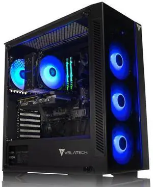 VRLA Tech Gaming PC Desktop GeForce Radeon RX 9060 XT Ryzen 5 5600X 16GB 3200 DDR4 1TB NVMe 600W PSU Windows