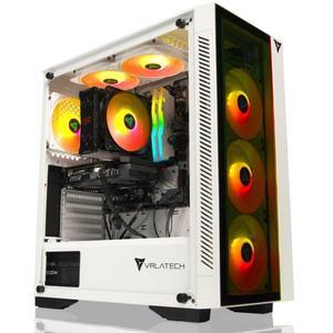 VRLA Tech Gaming PC Desktop GeForce Radeon RX 9060 XT Ryzen 5 5600X 16GB 3200 DDR4 1TB NVMe 600W PSU Windows White