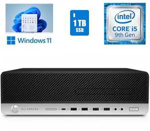 HP EliteDesk 800 G5 SFF Desktop Computer Intel Core i5 9th Gen 32GB Ram 1TB SSD Wi-Fi Windows 11 Pro