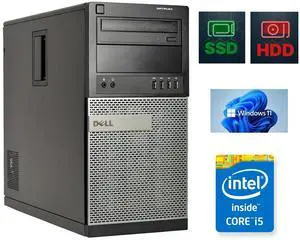 Dell OptiPlex MT Desktop Computer Intel Core i5 16GB Ram 240 SSD + 1TB HDD Wi-Fi Windows 11Pro