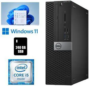 Dell OptiPlex 7050 SSF Core i5 Desktop Computer 16GB RAM 240GB SSD Windows 11 Pro Wi-Fi