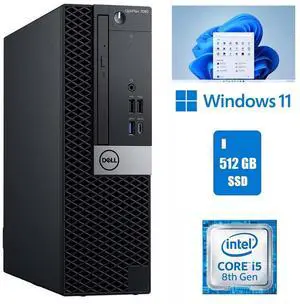 Dell OptiPlex 7060 SSF Desktop Computer Core i5 8th Gen 32GB RAM 512GB SSD Wi-Fi Windows 11 Pro