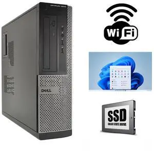Dell OptiPlex 3010 DT Desktop Computer 8GB RAM 128GB SSD Wi-Fi Windows 11 Pro