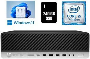 HP EliteDesk 800 G3 SFF Desktop Computer Core i5 16GB Ram 240GB SSD Wi-Fi Windows 11 Pro