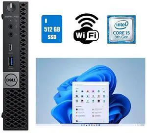 Dell OptiPlex 7060 Micro Core i5 8th Gen Desktop PC 16GB RAM 512GB SSD Wi-Fi Windows 11 Pro