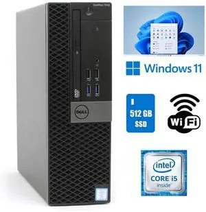 Dell OptiPlex 7040 SFF Core i5 Desktop Computer 16GB RAM 512GB SSD Wi-Fi Windows 11 Pro (25H2)