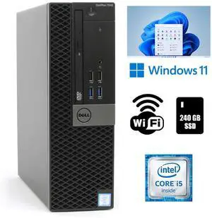 Dell OptiPlex 7040 SFF Core i5 3.2GHz Desktop Computer 16GB RAM 240GB SSD Wi-Fi Windows 11 Pro (25H2)