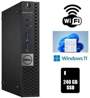 Dell OptiPlex 3040 Micro Desktop Computer 16GB RAM 240GB SSD Wi-Fi  Windows 11 Pro (25H2)